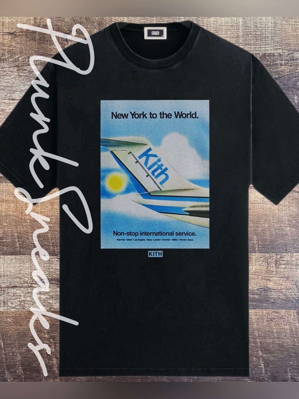 KITH New York to the World International Service Tee • Black • 2024